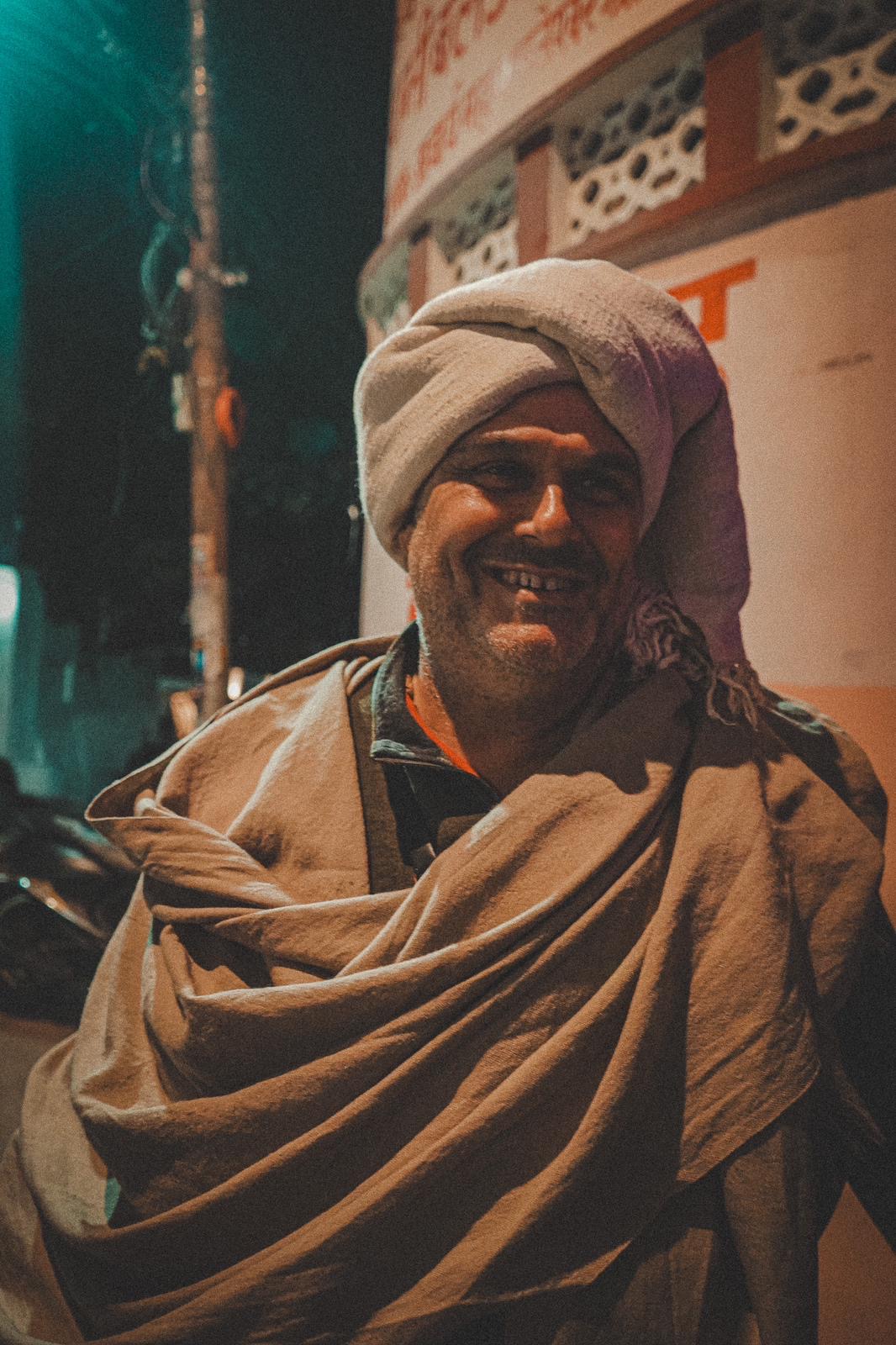 Gaura Vani at night during the pilgrimage